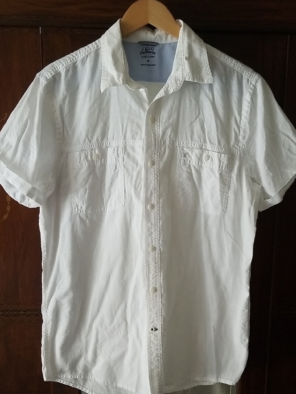Izod White Lightweight Cotton Shirt